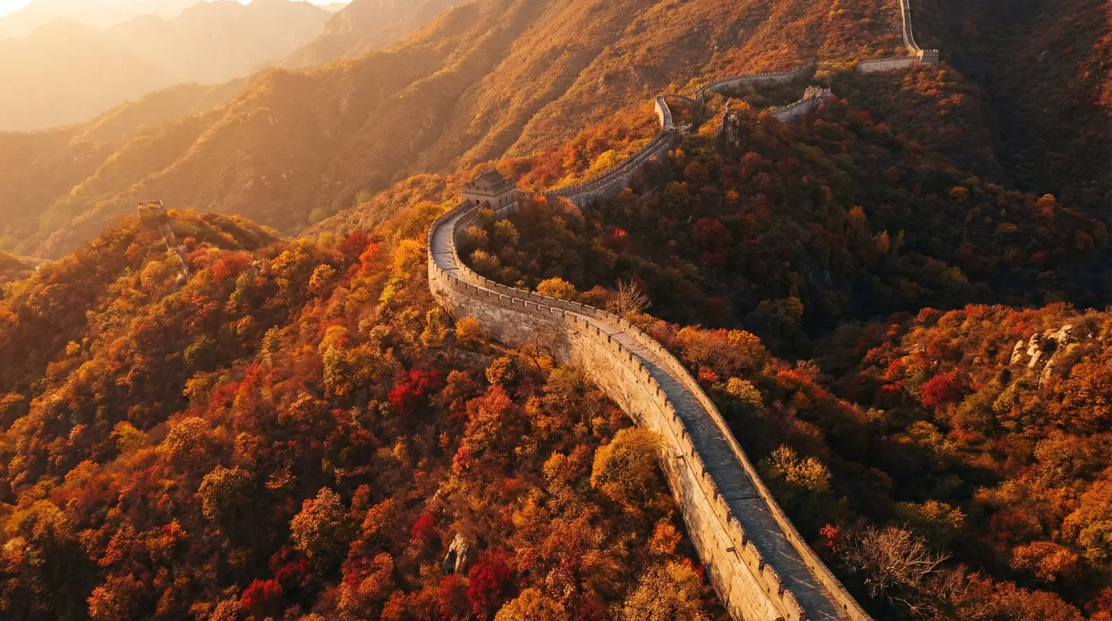 至尊红颜 电视剧 秋日长城航拍全景